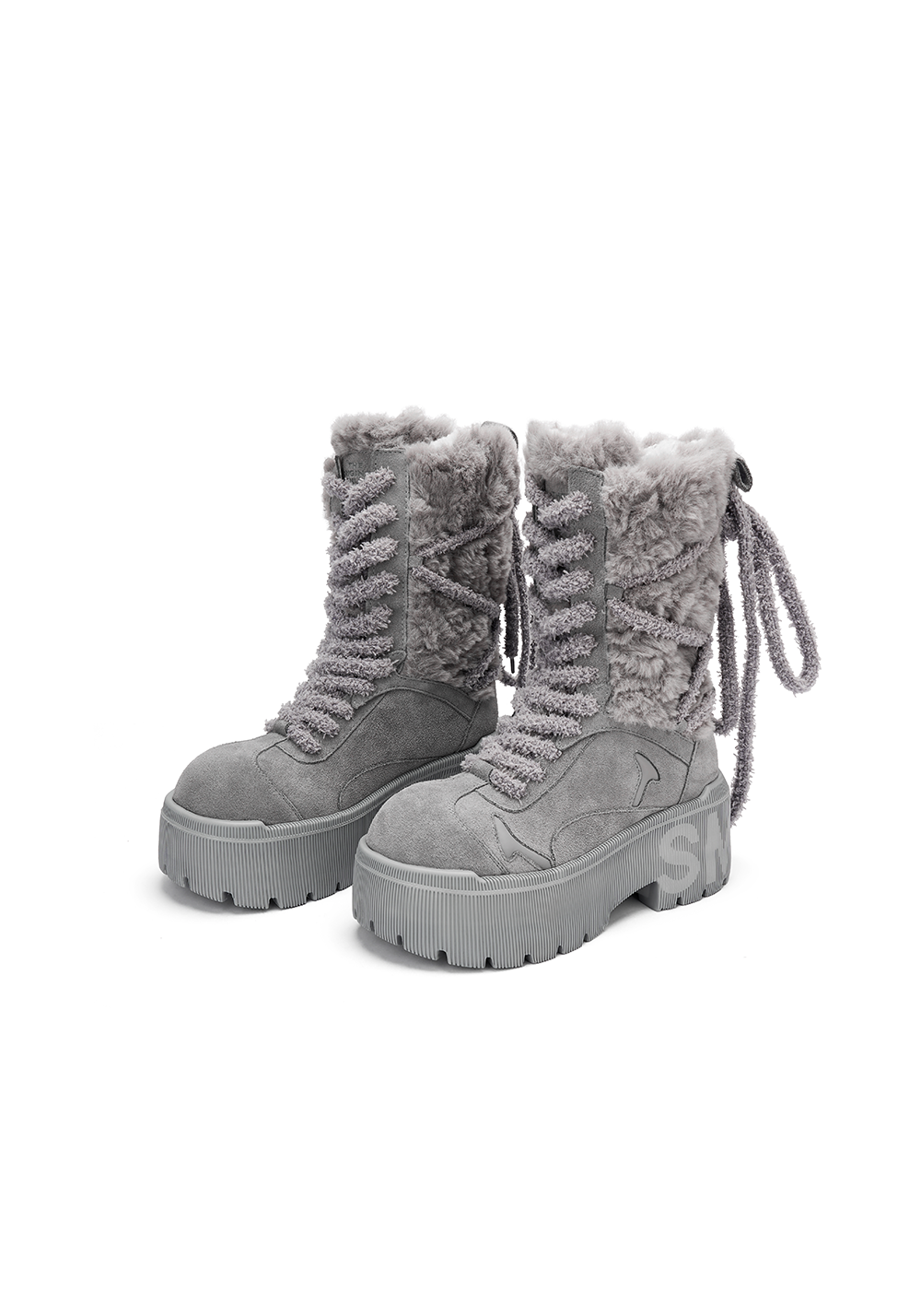 SMILEY丨Tall Snow Boots-Gray - PSYLOS 1, SMILEY丨Tall Snow Boots-Gray, Boots, SMILEY•JAPAN, PSYLOS 1