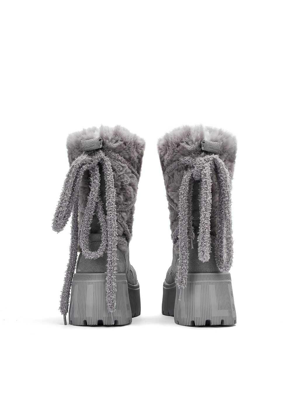 Tall Snow Boots-Gray