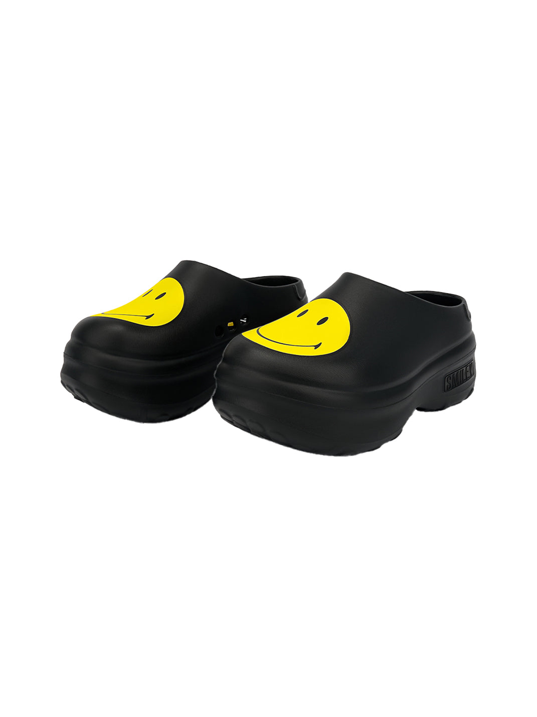 SMILEY | Black Slip-On Platform Chef Shoes - PSYLOS 1, SMILEY | Black Slip-On Platform Chef Shoes, Sandals, SMILEY•JAPAN, PSYLOS 1