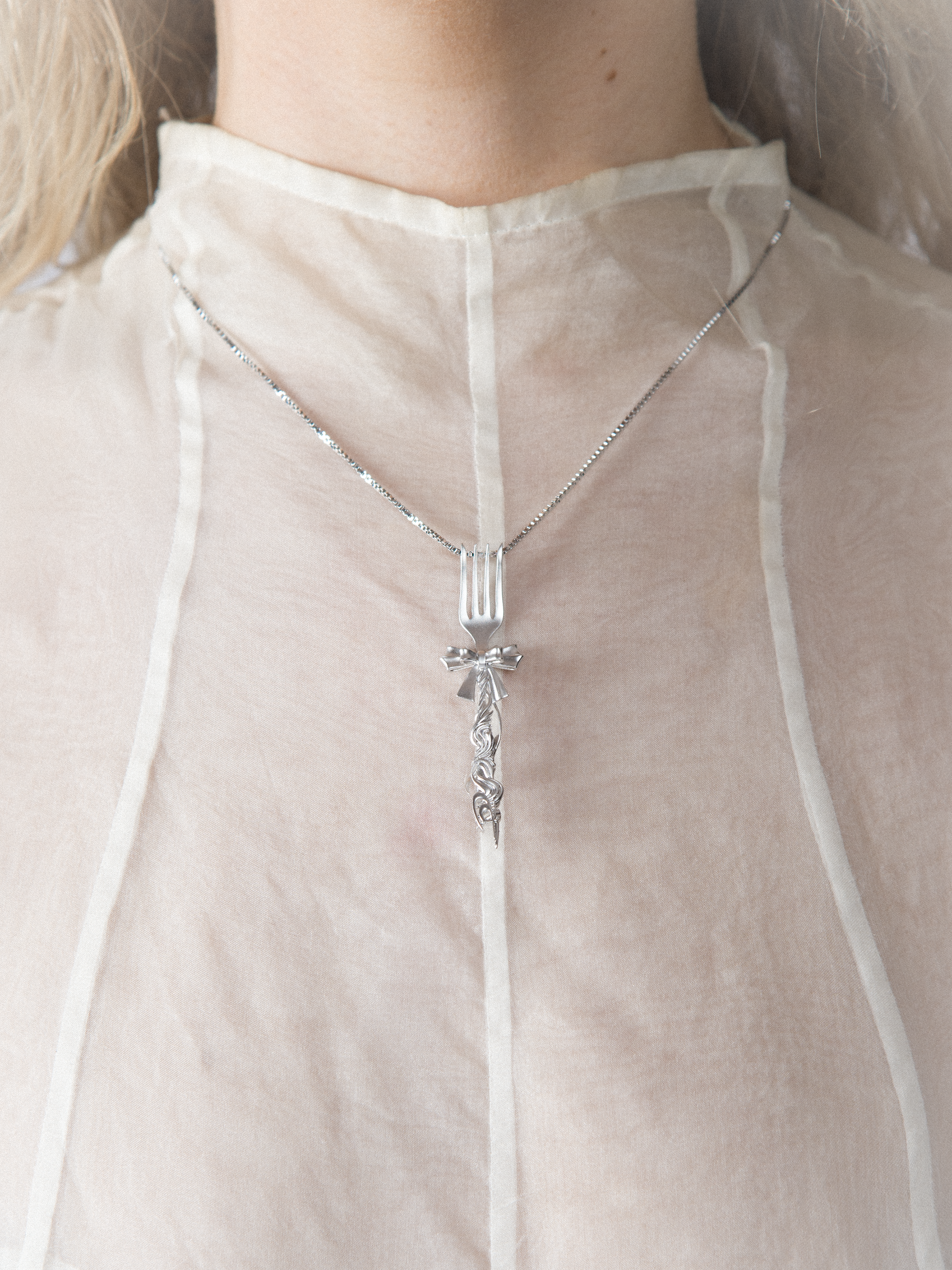 TORNADOSONG丨Fork Necklace-Bow - PSYLOS 1, TORNADOSONG丨Fork Necklace-Bow, Accessories, TORNADOSONG, PSYLOS 1