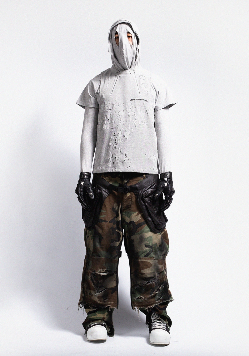 FVVO Broken hole three piece top set-Gray - PSYLOS 1, FVVO Broken hole three piece top set-Gray, Top, FREE WORLD ORDER, PSYLOS 1