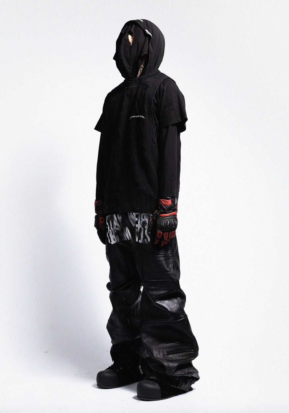 FVVO丨Broken hole three piece top set-Black - PSYLOS 1, FVVO丨Broken hole three piece top set-Black, Top, FREE WORLD ORDER, PSYLOS 1