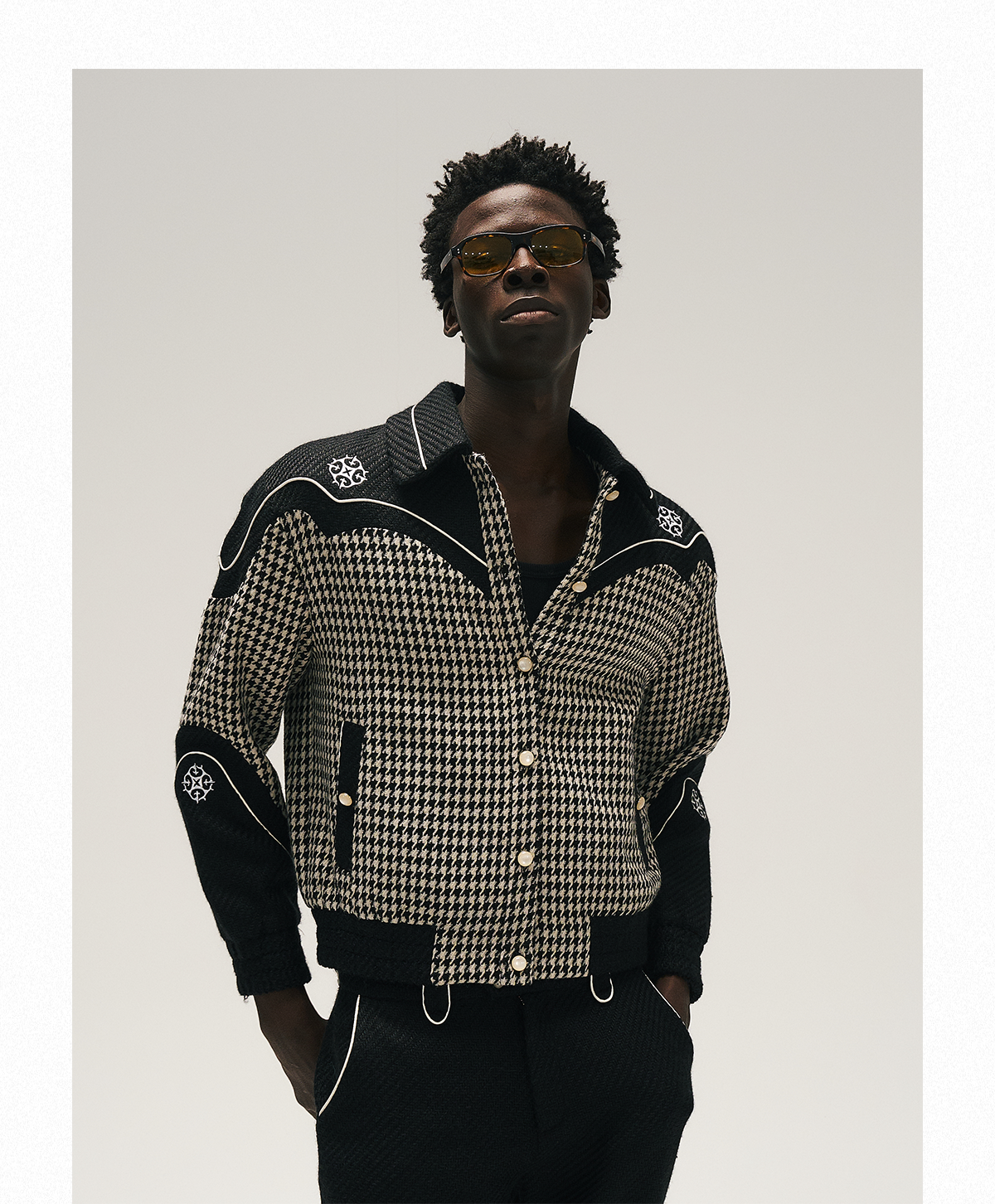 GLACIERBOY丨RAP STAR SERIES Houndstooth Tailored Jacket - PSYLOS 1, GLACIERBOY丨RAP STAR SERIES Houndstooth Tailored Jacket, Jacket, GLACIERBOY•JAPAN, PSYLOS 1