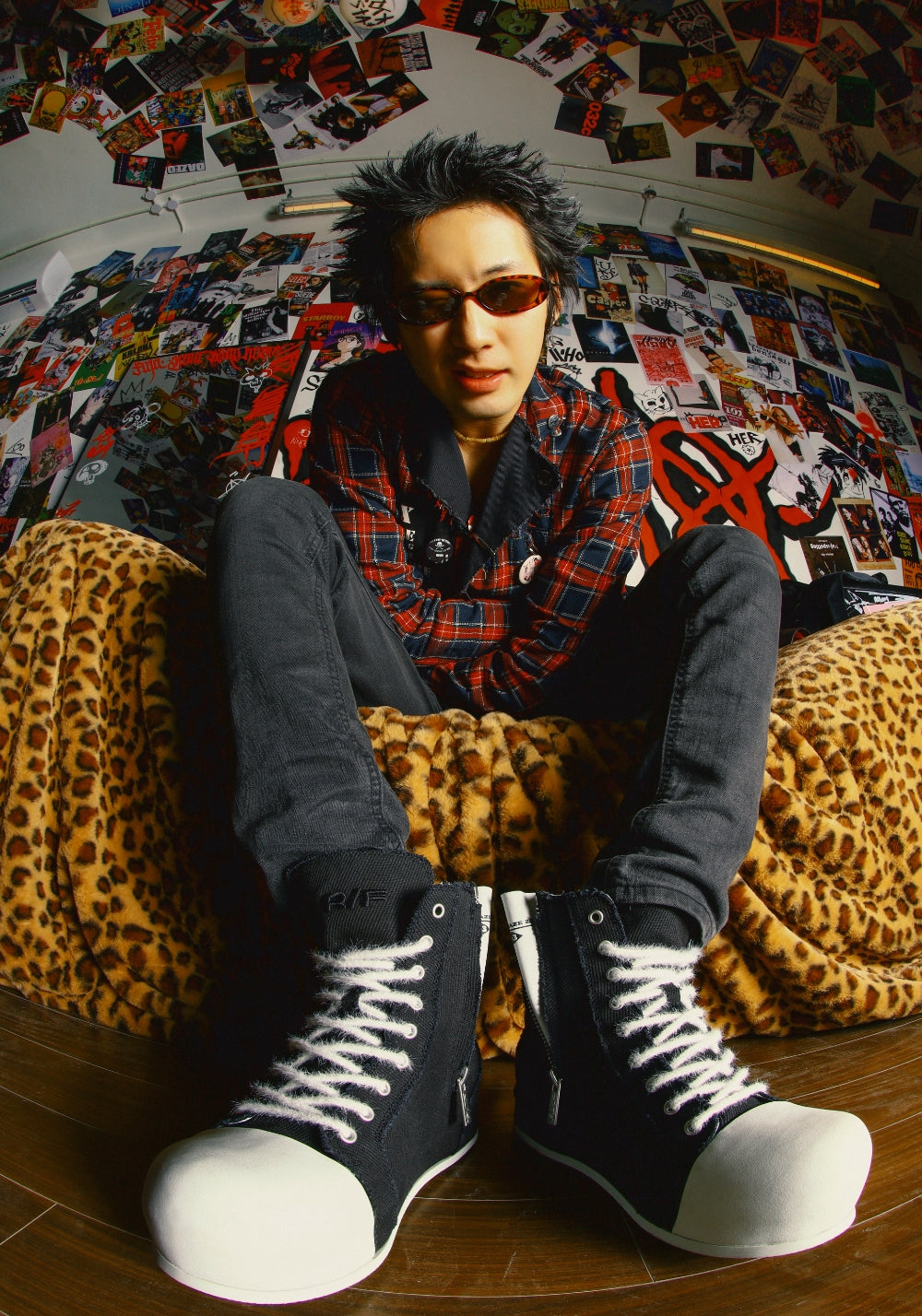 FVVO丨R/F 2.0 “ Chaos NOISE ”Canvas boots-Black&White - PSYLOS 1, FVVO丨R/F 2.0 “ Chaos NOISE ”Canvas boots-Black&White, Boots, FVVO&ROCKSTA•JAPAN, PSYLOS 1