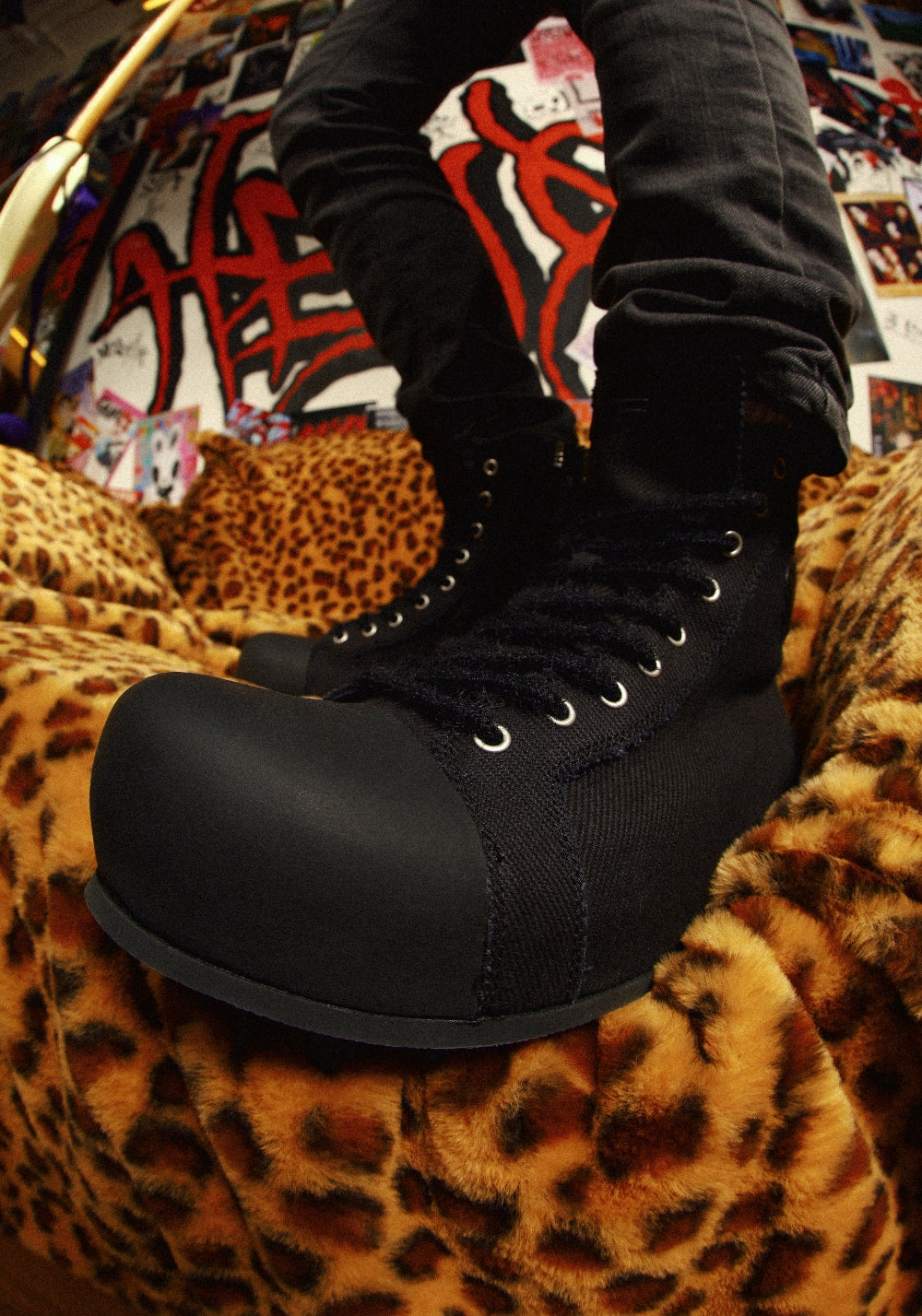 FVVO丨R/F 2.0 “ Chaos NOISE ”Canvas boots-Black - PSYLOS 1, FVVO丨R/F 2.0 “ Chaos NOISE ”Canvas boots-Black, Boots, FVVO&ROCKSTA•JAPAN, PSYLOS 1