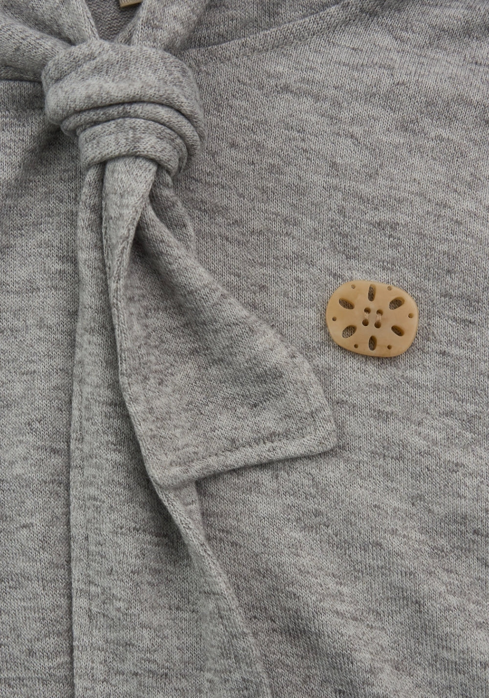 NyDkyel丨Tie-Neck Hooded Knit Top-Gray - PSYLOS 1, NyDkyel丨Tie-Neck Hooded Knit Top-Gray, Hoodie, NyDkyel, PSYLOS 1