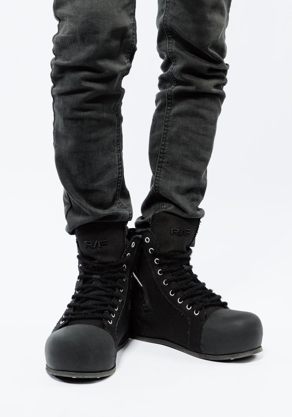 FVVO丨R/F 2.0 “ Chaos NOISE ”Canvas boots-Black - PSYLOS 1, FVVO丨R/F 2.0 “ Chaos NOISE ”Canvas boots-Black, Boots, FVVO&ROCKSTA•JAPAN, PSYLOS 1