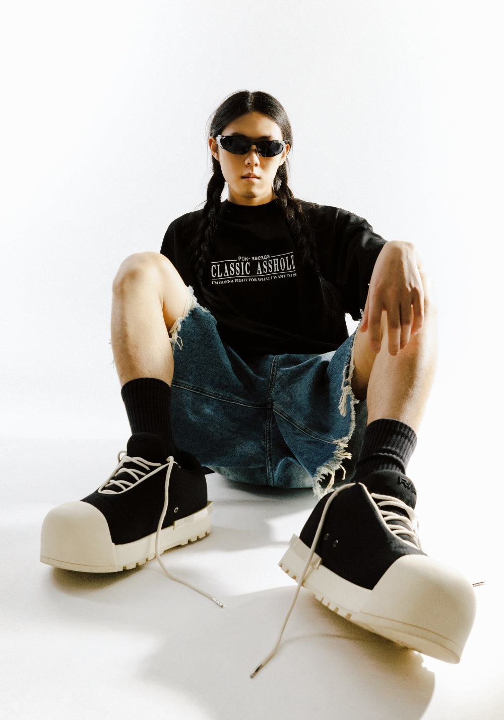 FVVO丨THICK SOLED LOW BOOTS-Black&White - PSYLOS 1, FVVO丨THICK SOLED LOW BOOTS-Black&White, Boots, FVVO&ROCKSTA•JAPAN, PSYLOS 1