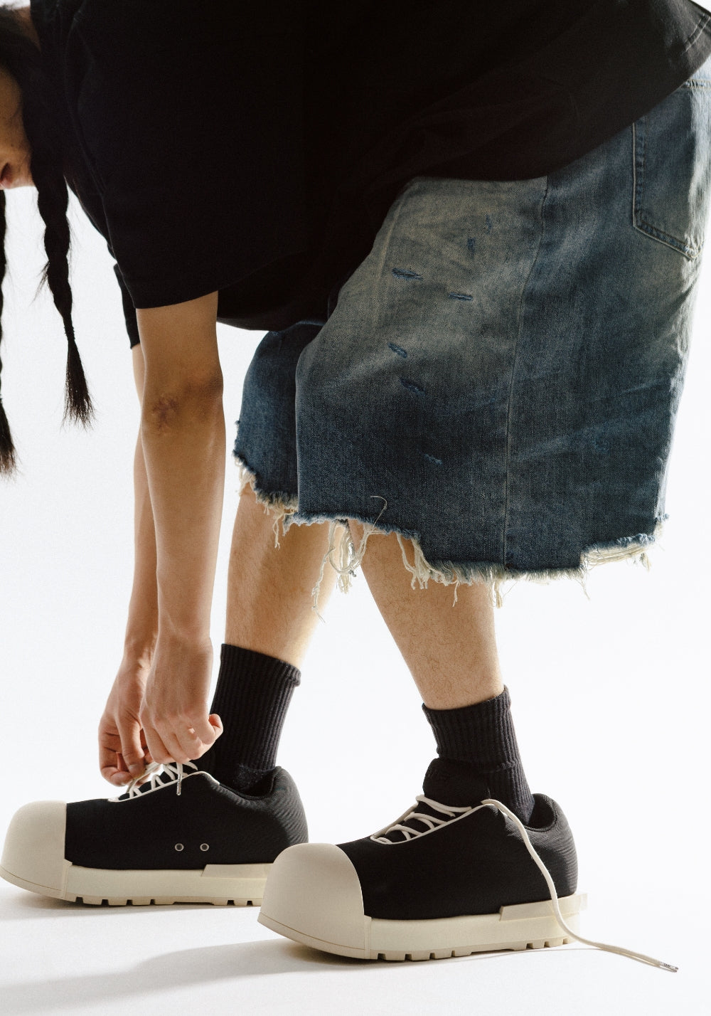 FVVO丨THICK SOLED LOW BOOTS-Black&White - PSYLOS 1, FVVO丨THICK SOLED LOW BOOTS-Black&White, Boots, FVVO&ROCKSTA•JAPAN, PSYLOS 1