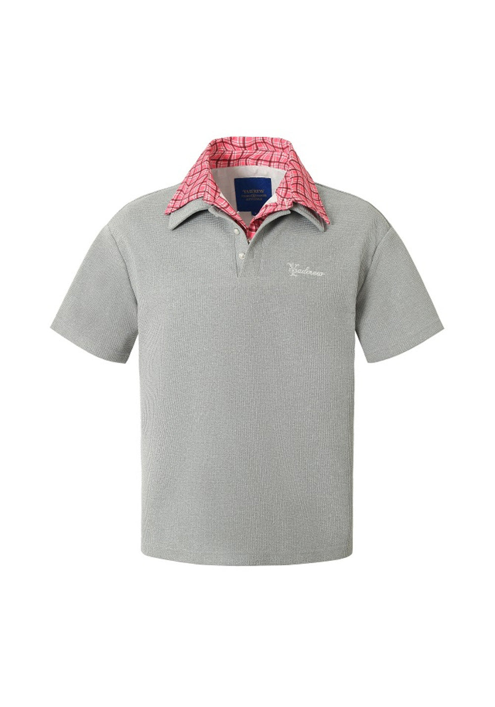 YADcrew丨YADcrew Double-Collar Distorted Polo-Gray - PSYLOS 1, YADcrew丨YADcrew Double-Collar Distorted Polo-Gray, Shirt, YADcrew, PSYLOS 1