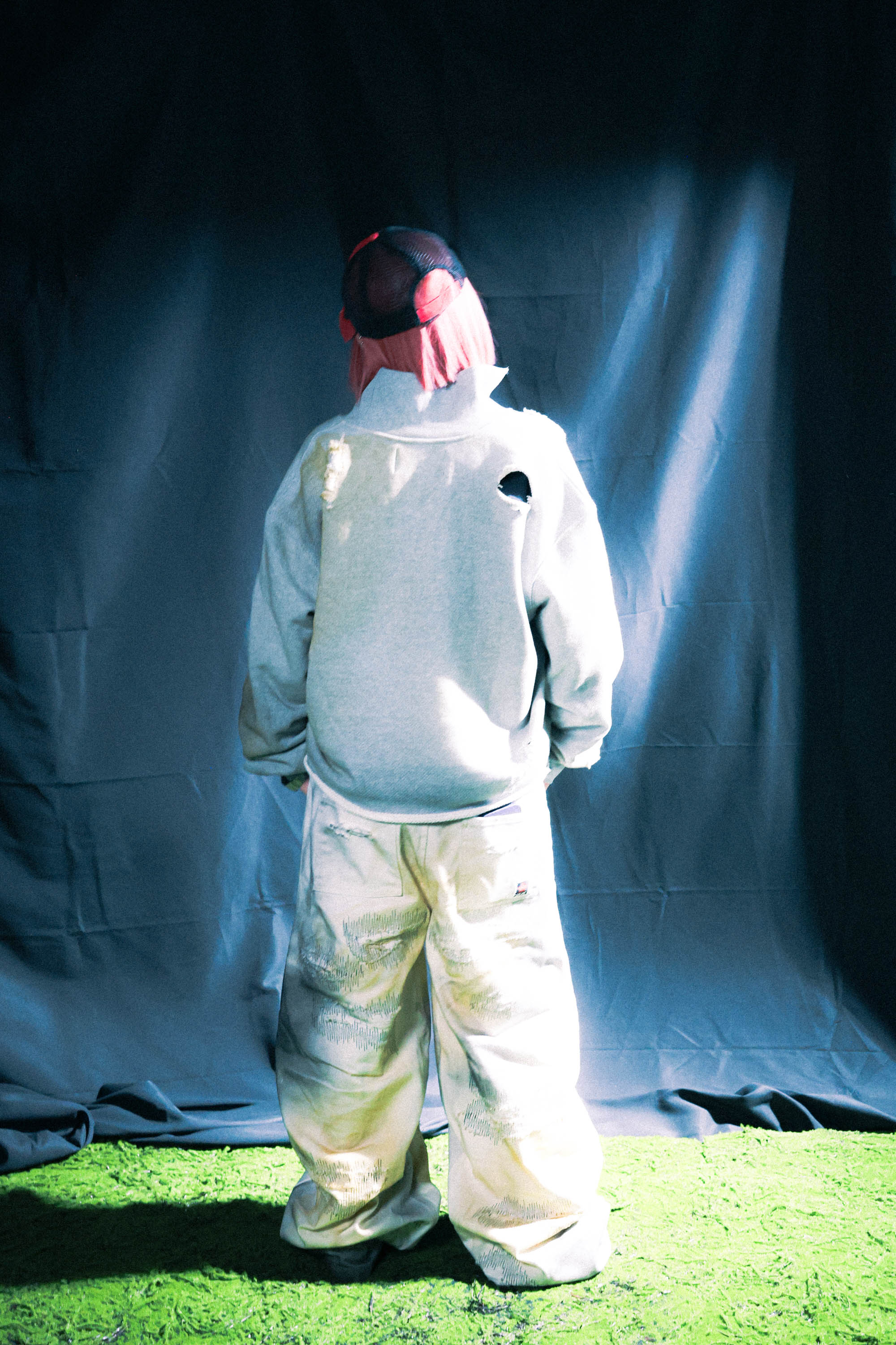 SANSLAWS丨White Patch Distressed Denim Jeans - PSYLOS 1, SANSLAWS丨White Patch Distressed Denim Jeans, Jeans, SANSLAWS, PSYLOS 1