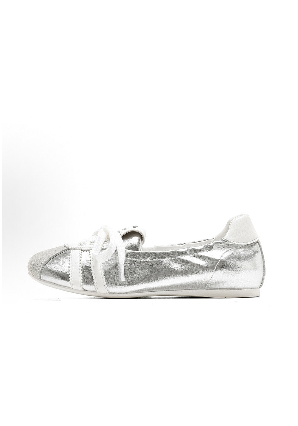 C.BANNER丨Leather Ballet Flats Women's Silver - PSYLOS 1, C.BANNER丨Leather Ballet Flats Women's Silver, Retro Trainers, C.BANNER, PSYLOS 1