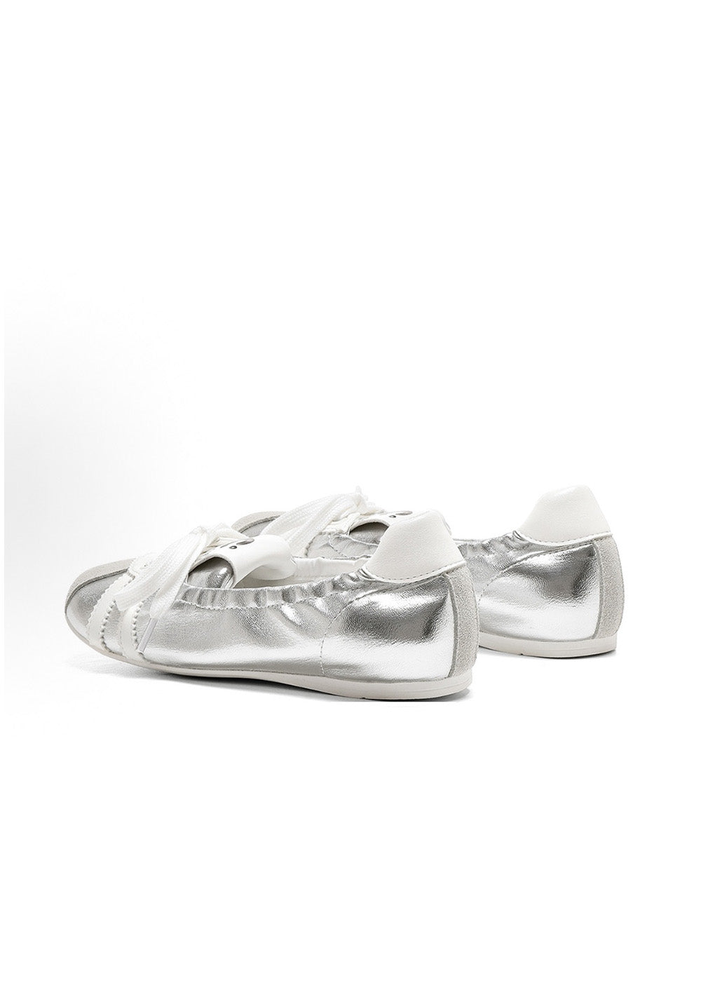 C.BANNER丨Leather Ballet Flats Women's Silver - PSYLOS 1, C.BANNER丨Leather Ballet Flats Women's Silver, Retro Trainers, C.BANNER, PSYLOS 1
