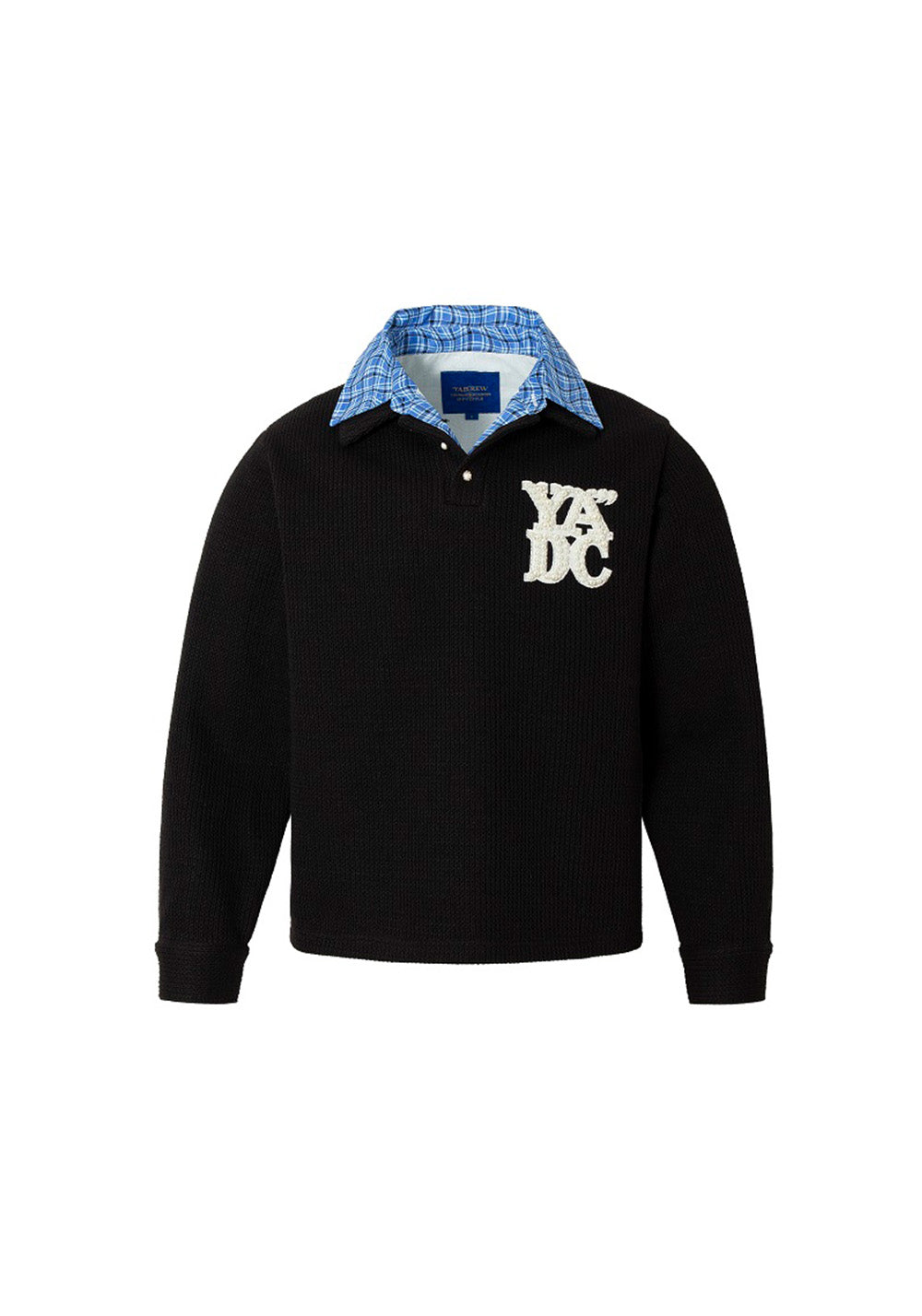 YADcrew丨Pearl LOGO Double Collar POLO Long Sleeve - PSYLOS 1, YADcrew丨Pearl LOGO Double Collar POLO Long Sleeve, Sweater, YADcrew•JAPAN, PSYLOS 1