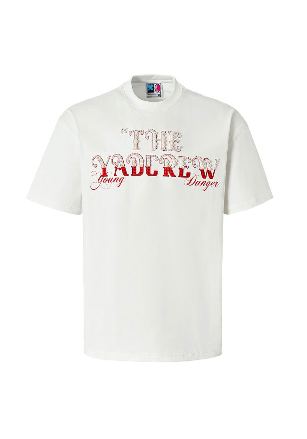 YADcrew丨YADcrew Checkerboard Pearl Tee-White - PSYLOS 1, YADcrew丨YADcrew Checkerboard Pearl Tee-White, T-Shirt, YADcrew•JAPAN, PSYLOS 1