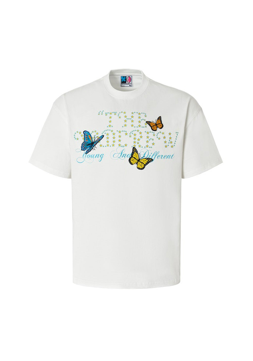 YADcrew丨YADcrew Butterfly-Embroidered Tee-White - PSYLOS 1, YADcrew丨YADcrew Butterfly-Embroidered Tee-White, T-Shirt, YADcrew•JAPAN, PSYLOS 1
