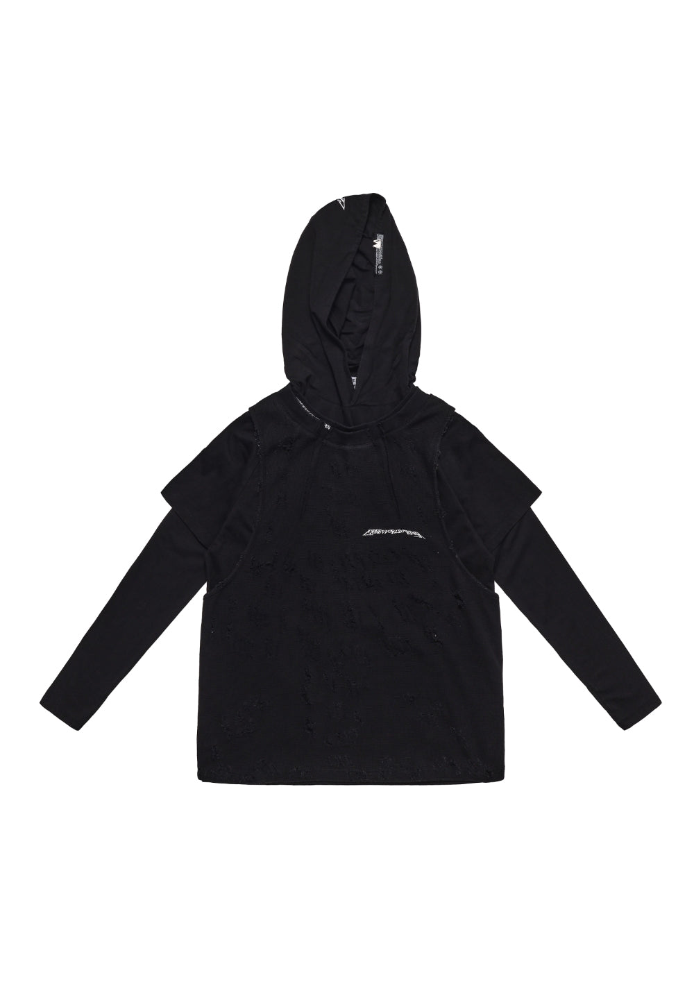 FVVO丨Broken hole three piece top set-Black - PSYLOS 1, FVVO丨Broken hole three piece top set-Black, Top, FREE WORLD ORDER, PSYLOS 1