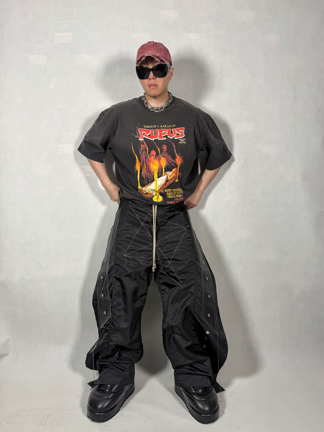 WoosterArchive | “Demon Contract" Washed Heavyweight Cotton T-Shirt - PSYLOS 1, WoosterArchive | “Demon Contract" Washed Heavyweight Cotton T-Shirt, Men's Wear, WoosterArchive, PSYLOS 1