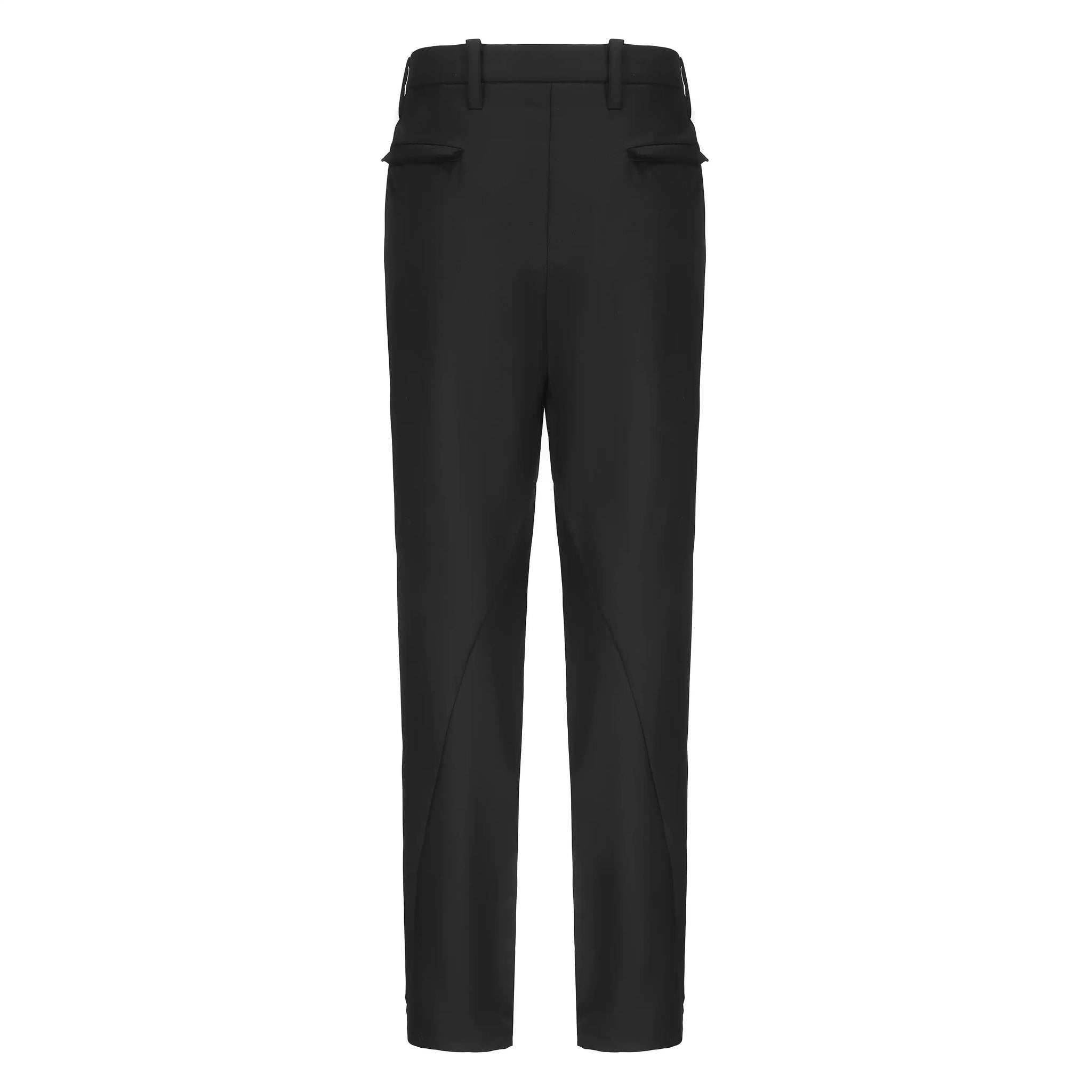 Classic Black Wool-Blend Slim-Fit Suit Pants