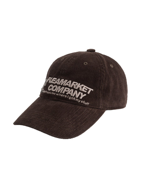 FLEAMARKET | "Don't Ask Me" Corduroy Curve Brim Hat-Brown - PSYLOS 1, FLEAMARKET | "Don't Ask Me" Corduroy Curve Brim Hat-Brown, Hats, FLEAMARKET, PSYLOS 1