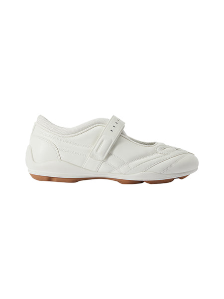 GOODBAI | Hybrid Soccer Ballet Velcro Leather Trainer-White - PSYLOS 1, GOODBAI | Hybrid Soccer Ballet Velcro Leather Trainer-White, Women's Shoes, GOODBAI, PSYLOS 1