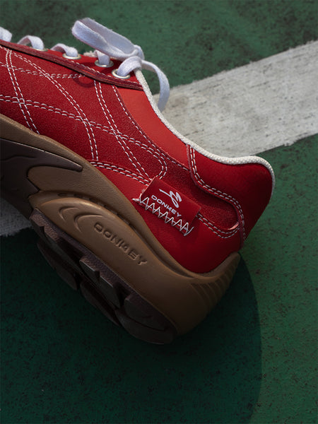 MULE DONKEY | "Downforce" Retro Stitchwork Racing Trainer - Red - PSYLOS 1, MULE DONKEY | "Downforce" Retro Stitchwork Racing Trainer - Red, Unisex Shoes, MULE DONKEY, PSYLOS 1