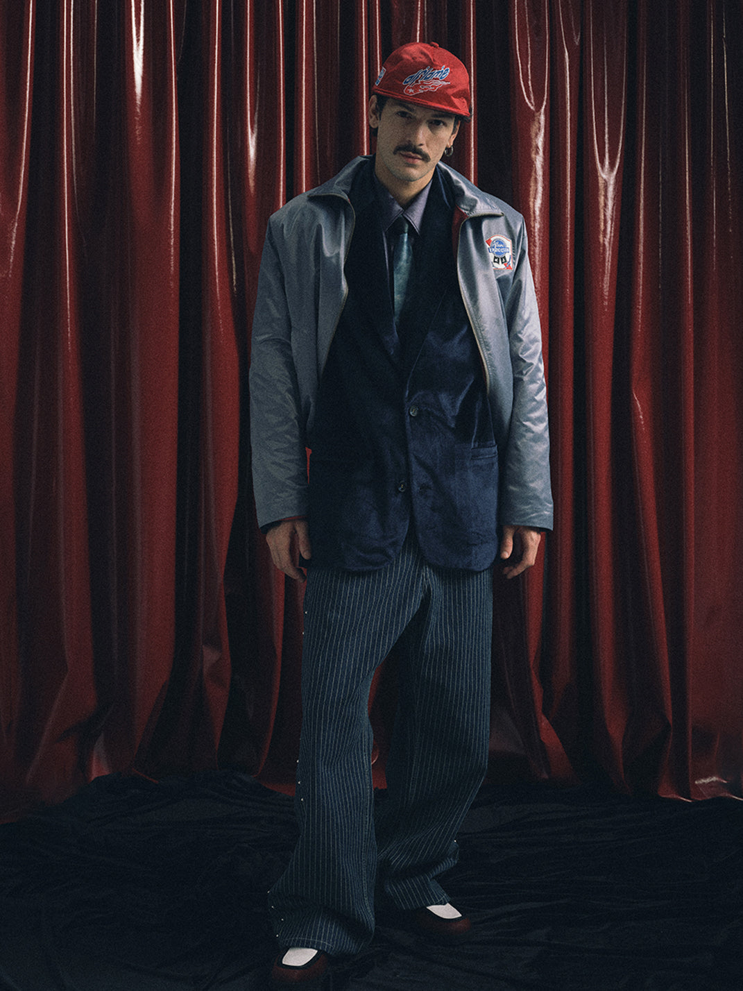 TREclub | Silky Jacket With Handsew Patch - PSYLOS 1, TREclub | Silky Jacket With Handsew Patch, Men's Wear, TREclub, PSYLOS 1