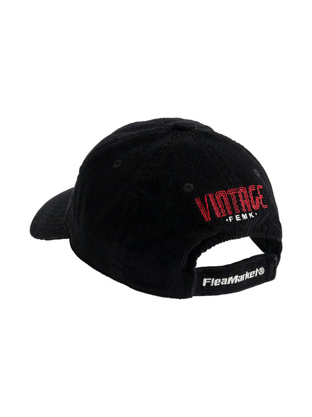 FLEAMARKET | "Don't Ask Me" Corduroy Curve Brim Hat-Black - PSYLOS 1, FLEAMARKET | "Don't Ask Me" Corduroy Curve Brim Hat-Black, Hats, FLEAMARKET, PSYLOS 1