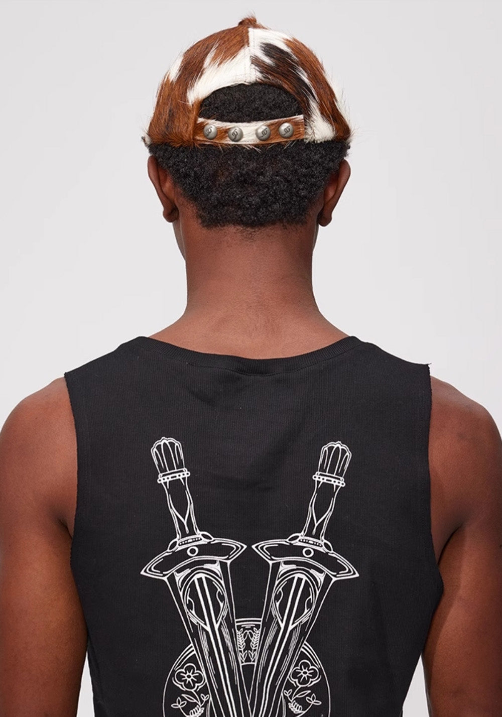 Fourth3ex丨Tri-Color Pony Hair Cow Print Cap - PSYLOS 1, Fourth3ex丨Tri-Color Pony Hair Cow Print Cap, cap, Fourth3ex, PSYLOS 1