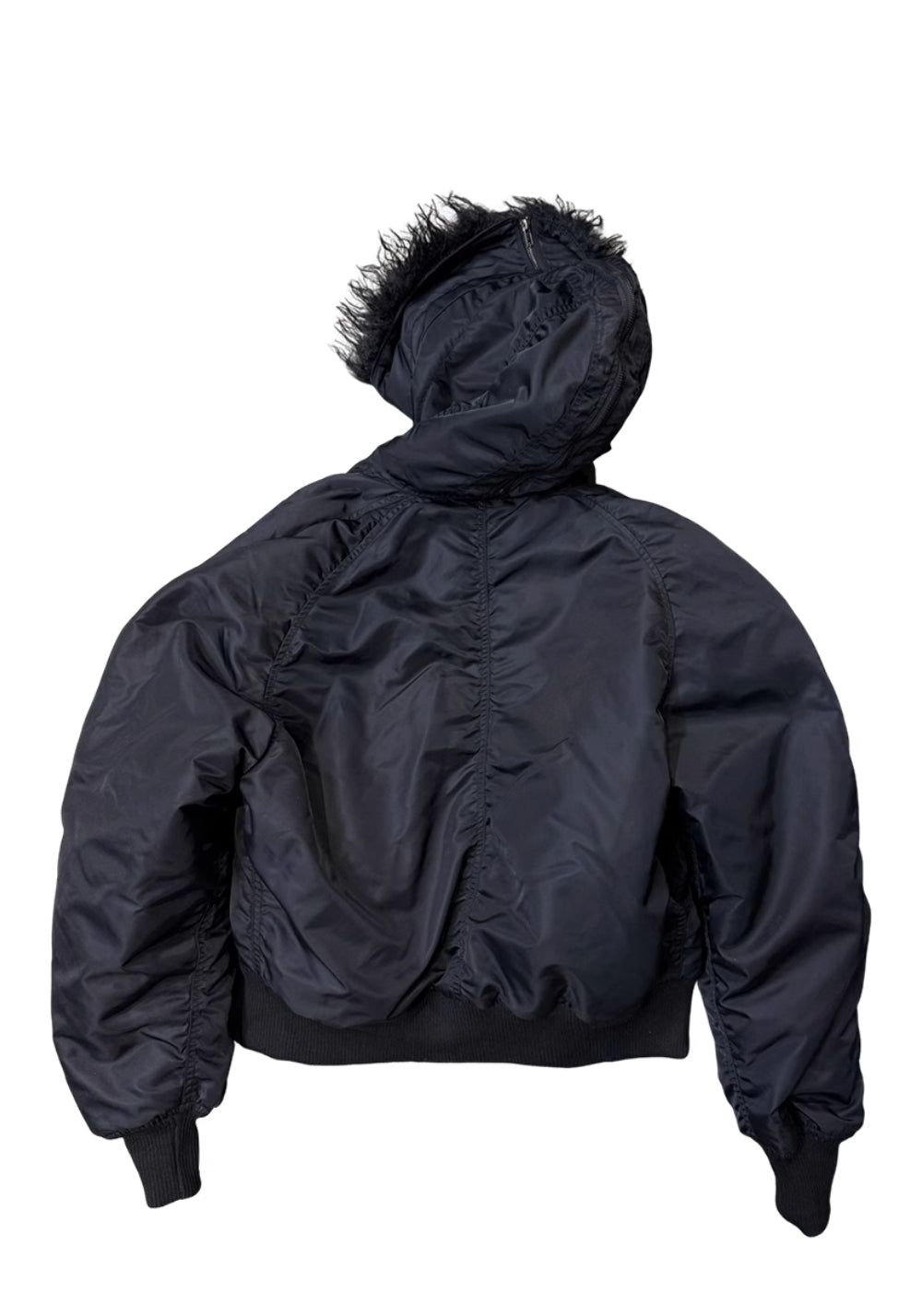 TBR-70s Retro N2B Jacket - Black Faux Fur - PSYLOS 1, TBR-70s Retro N2B Jacket - Black Faux Fur, Jacket, TBR, PSYLOS 1