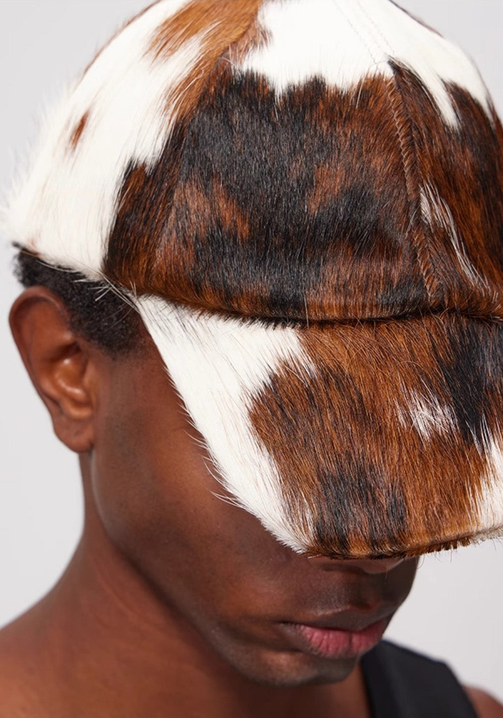 Fourth3ex丨Tri-Color Pony Hair Cow Print Cap - PSYLOS 1, Fourth3ex丨Tri-Color Pony Hair Cow Print Cap, cap, Fourth3ex, PSYLOS 1