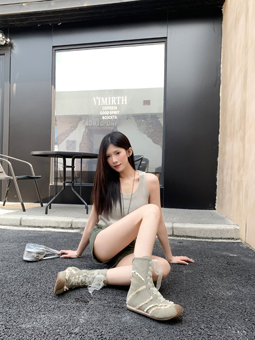 YUYAN丨Ribbon Laced Hybrid Trainer Boots - PSYLOS 1, YUYAN丨Ribbon Laced Hybrid Trainer Boots, Women's Shoes, YUYAN, PSYLOS 1