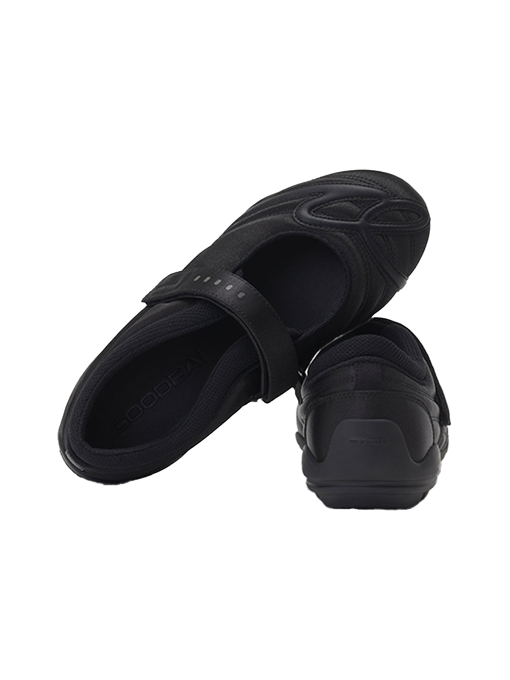 GOODBAI | Hybrid Soccer Ballet Velcro Satin Trainer-Black - PSYLOS 1, GOODBAI | Hybrid Soccer Ballet Velcro Satin Trainer-Black, Women's Shoes, GOODBAI, PSYLOS 1
