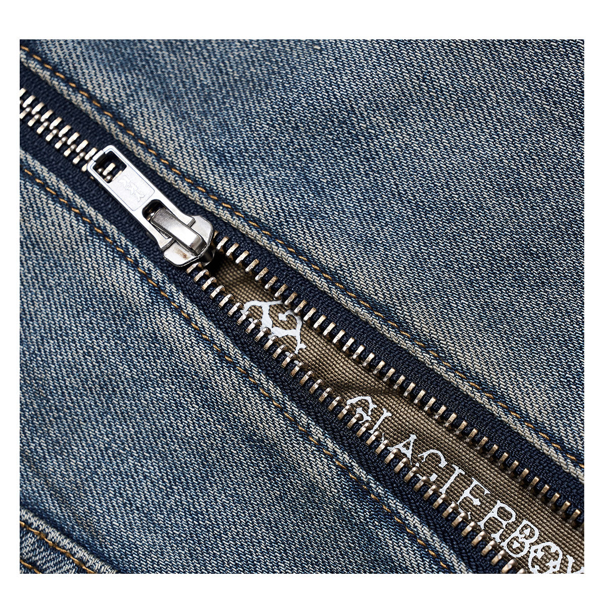 GLACIERBOY丨Washed Zippered Denim Jeans - PSYLOS 1, GLACIERBOY丨Washed Zippered Denim Jeans, Jeans, GLACIERBOY•JAPAN, PSYLOS 1