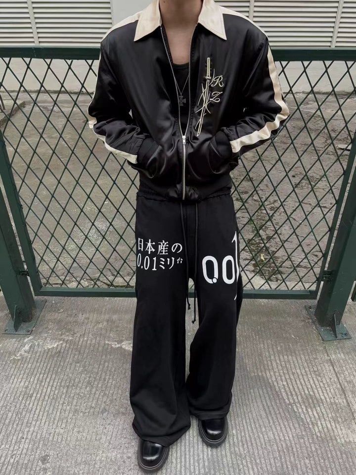 REGEN ZONE | Ronin Luxe Satin Embroidered Jacket - Black & Gold - PSYLOS 1, REGEN ZONE | Ronin Luxe Satin Embroidered Jacket - Black & Gold, Jacket, REGEN ZONE•JAPAN, PSYLOS 1