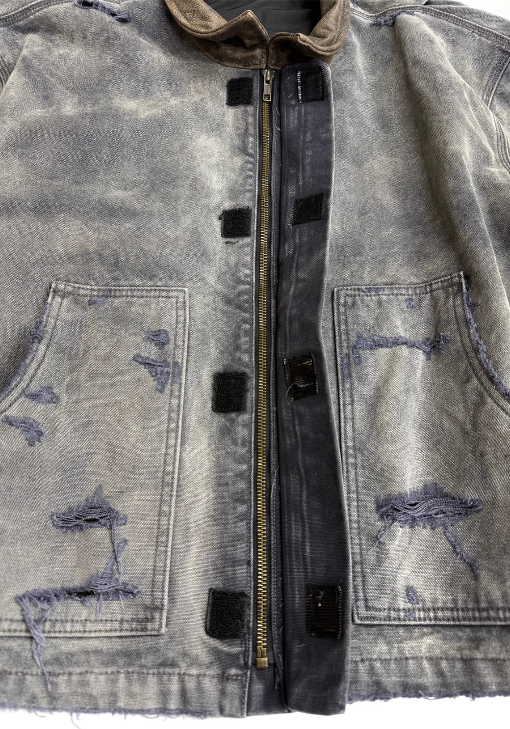 TBR-J22 Distressed Canvas Jacket - Leather Trim - PSYLOS 1, TBR-J22 Distressed Canvas Jacket - Leather Trim, Jackets, TBR, PSYLOS 1