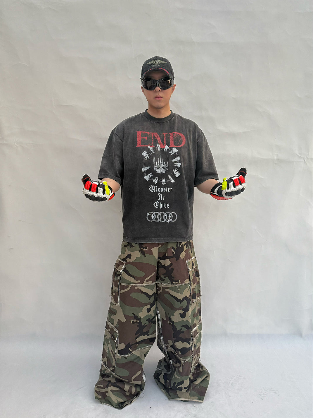 WoosterArchive | “Lost Crown" Washed Heavyweight Cotton T-Shirt - PSYLOS 1, WoosterArchive | “Lost Crown" Washed Heavyweight Cotton T-Shirt, Men's Wear, WoosterArchive, PSYLOS 1