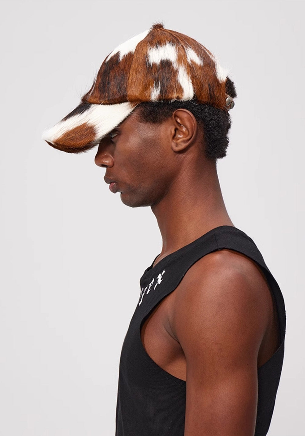 Fourth3ex丨Tri-Color Pony Hair Cow Print Cap - PSYLOS 1, Fourth3ex丨Tri-Color Pony Hair Cow Print Cap, cap, Fourth3ex, PSYLOS 1