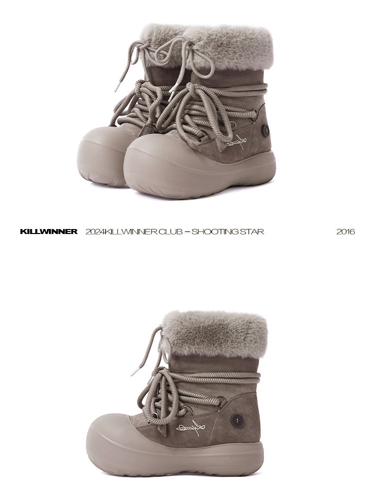 KILLWINNER丨Short Fur Long Tube Snow Boots - PSYLOS 1, KILLWINNER丨Short Fur Long Tube Snow Boots, Boots, KILLWINNER, PSYLOS 1