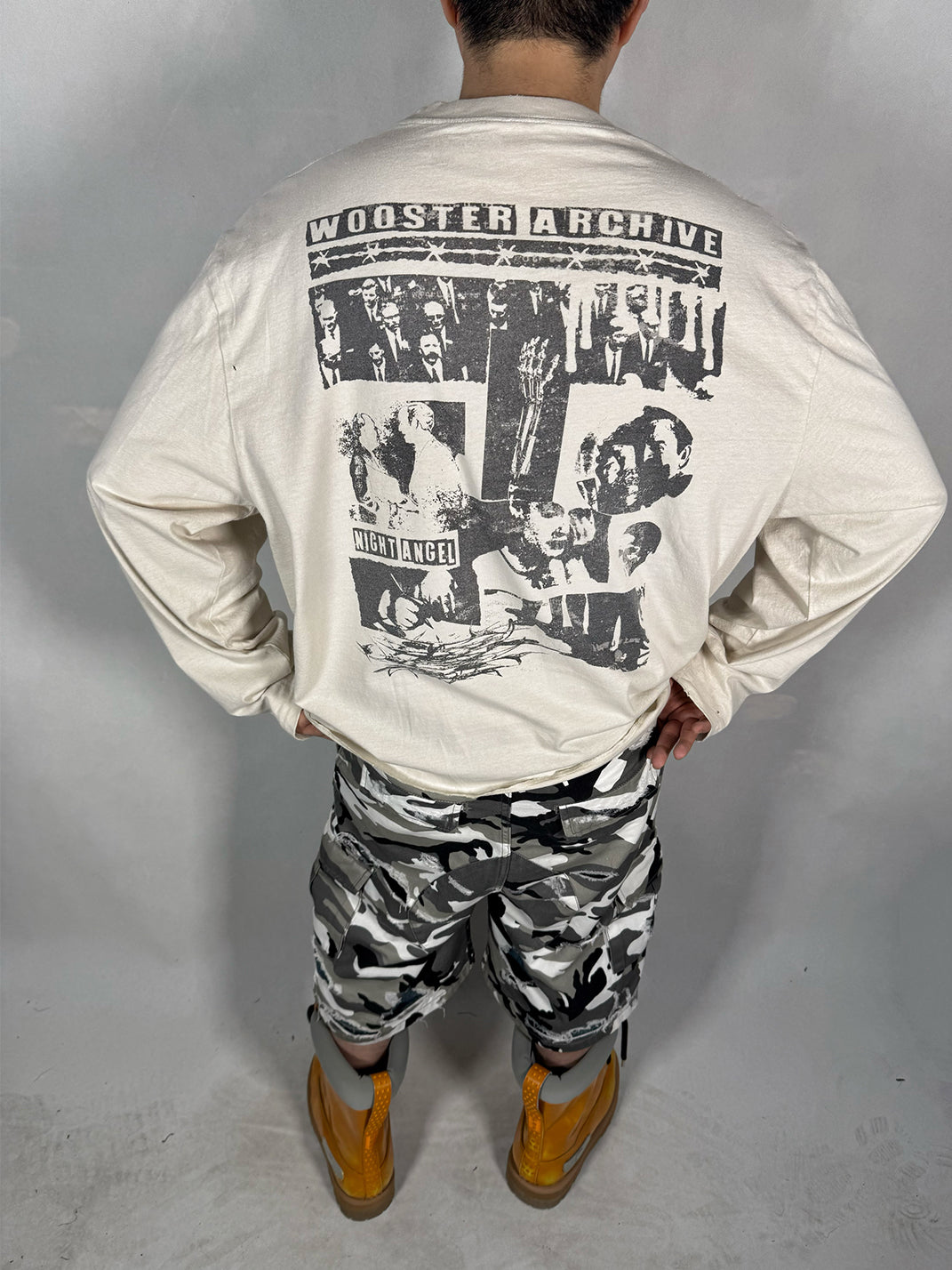 WoosterArchive | “Night Angle" Washed Heavyweight Cotton T-Shirt - PSYLOS 1, WoosterArchive | “Night Angle" Washed Heavyweight Cotton T-Shirt, Men's Wear, WoosterArchive, PSYLOS 1