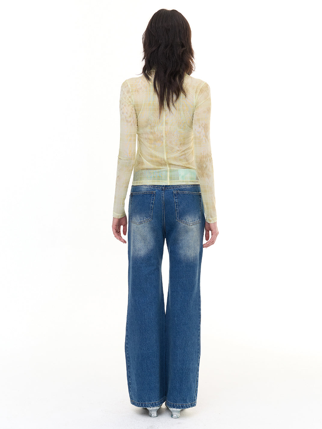 FayChui | Butterfly Rhinestone Washed Loose Fit Jeans - PSYLOS 1, FayChui | Butterfly Rhinestone Washed Loose Fit Jeans, Jeans, FayChui, PSYLOS 1