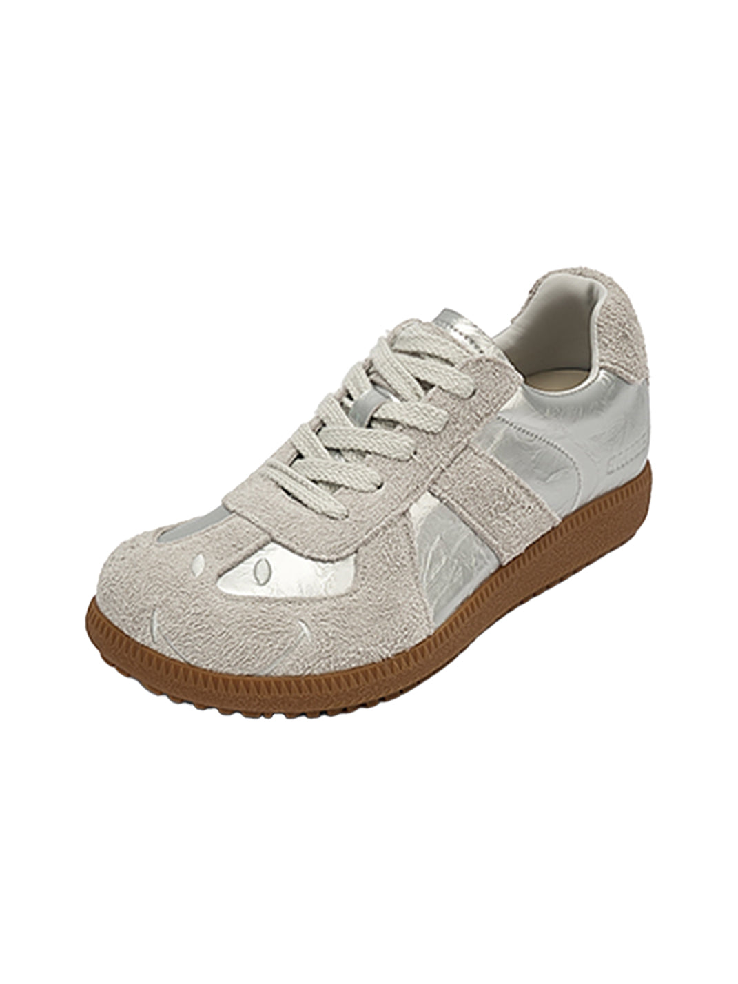 SMILEY | Mango Toe Retro Casual Sneakers-Silver - PSYLOS 1, SMILEY | Mango Toe Retro Casual Sneakers-Silver, Retro Trainers, SMILEY, PSYLOS 1