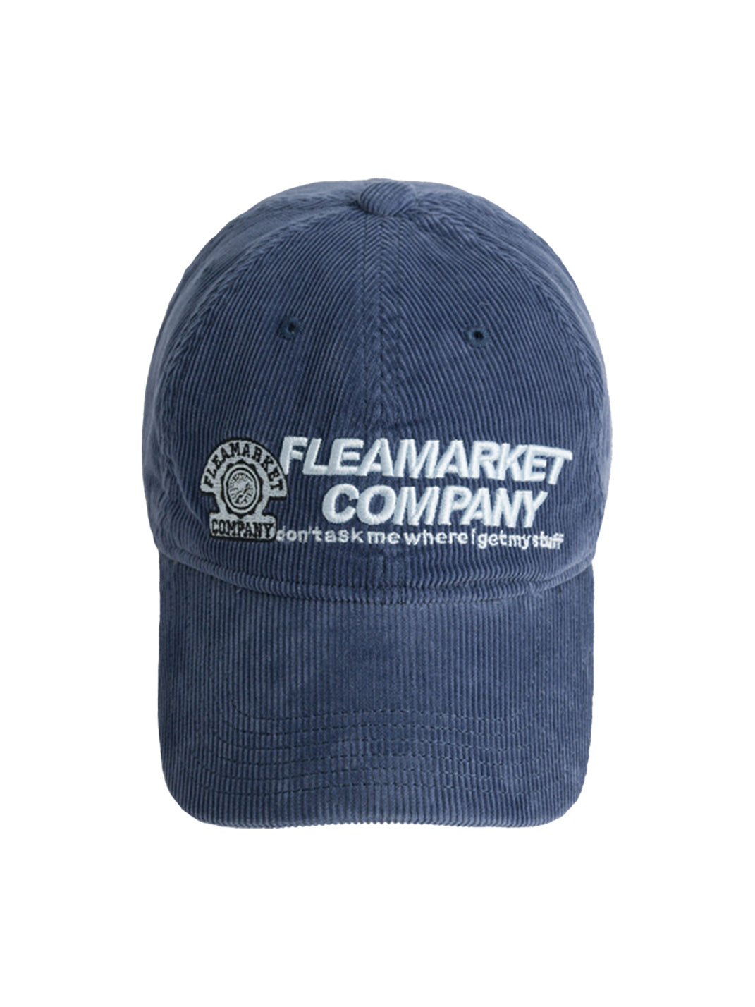FLEAMARKET | "Don't Ask Me" Corduroy Curve Brim Hat-Navy - PSYLOS 1, FLEAMARKET | "Don't Ask Me" Corduroy Curve Brim Hat-Navy, Hats, FLEAMARKET, PSYLOS 1