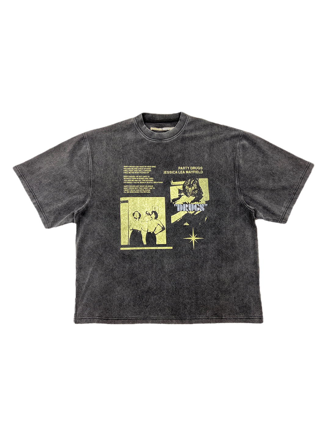 WoosterArchive | “Party Drugs" Washed Heavyweight Cotton T-Shirt - PSYLOS 1, WoosterArchive | “Party Drugs" Washed Heavyweight Cotton T-Shirt, Men's Wear, WoosterArchive, PSYLOS 1