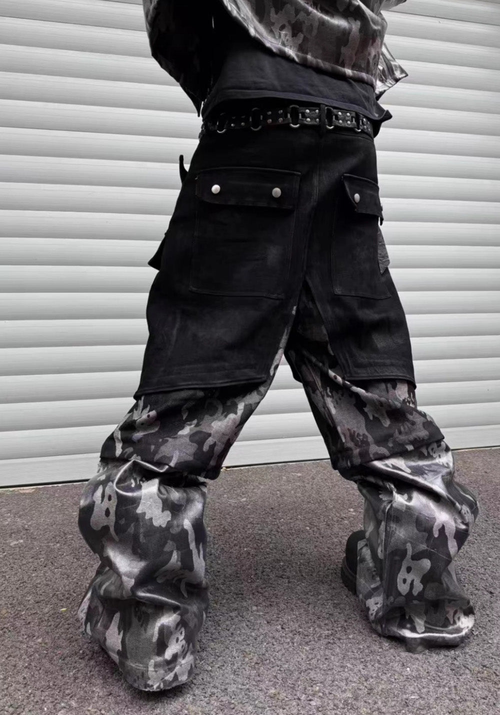 Disark│Camo Wide-Leg Pants (Avant-Garde Cut) - PSYLOS 1, Disark│Camo Wide-Leg Pants (Avant-Garde Cut), Pants, Disark, PSYLOS 1