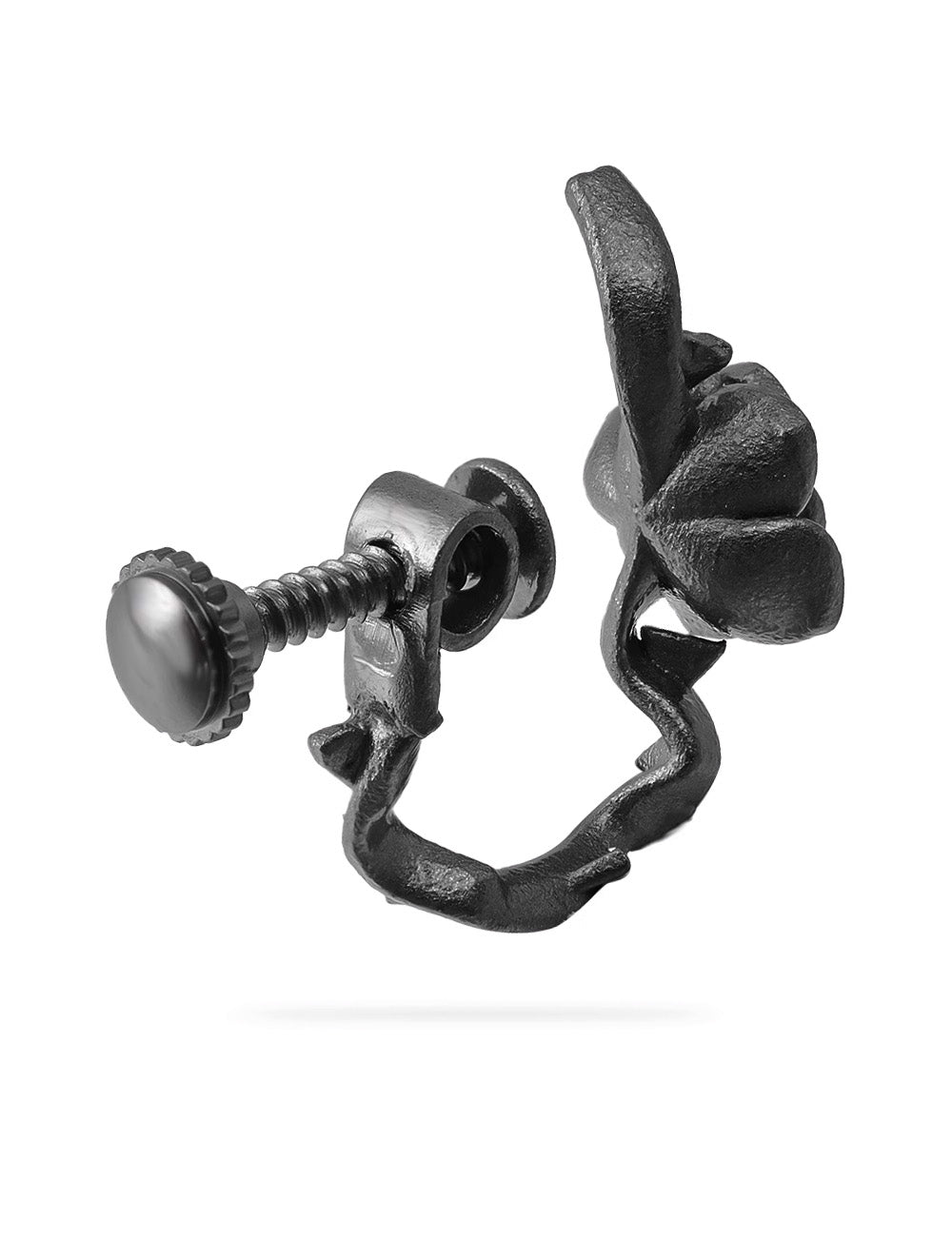 WIC Thorn Rose Red Moissanite Screw Ear Clips. - PSYLOS 1, WIC Thorn Rose Red Moissanite Screw Ear Clips., Earrings, WIC, PSYLOS 1