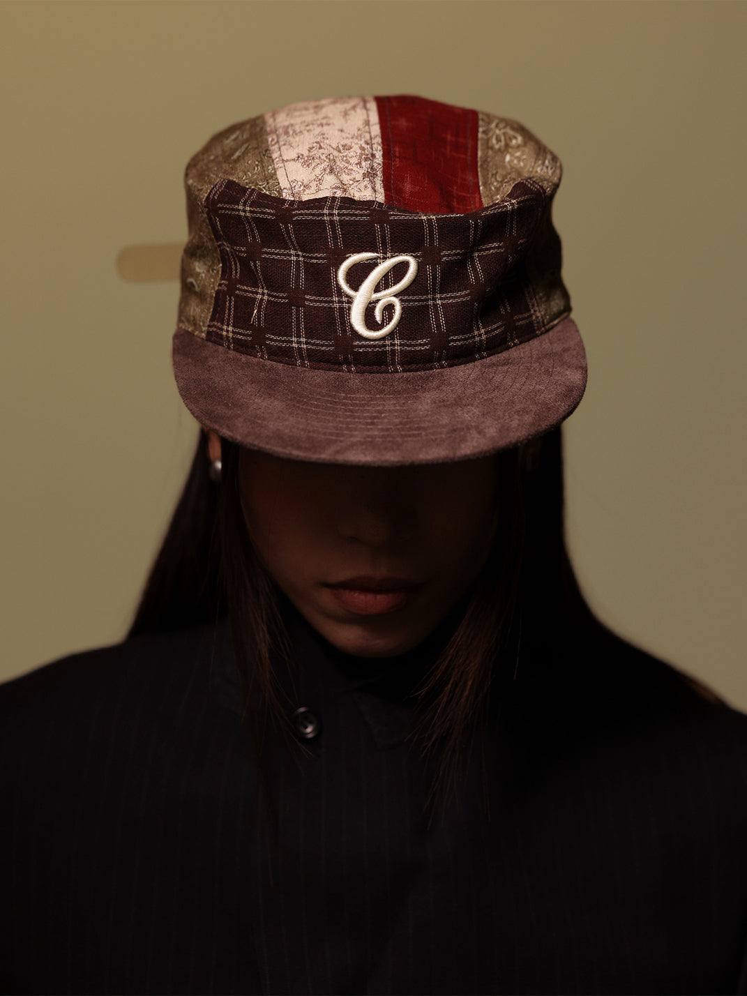 6CRAYON | Vintage Patchwork Embroidered Brim Cap - PSYLOS 1, 6CRAYON | Vintage Patchwork Embroidered Brim Cap, Hat, 6CRAYON•JAPAN, PSYLOS 1