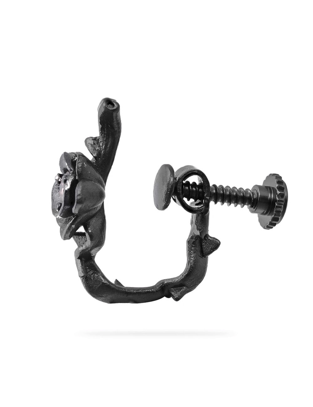 WIC Thorn Rose Red Moissanite Screw Ear Clips. - PSYLOS 1, WIC Thorn Rose Red Moissanite Screw Ear Clips., Earrings, WIC, PSYLOS 1