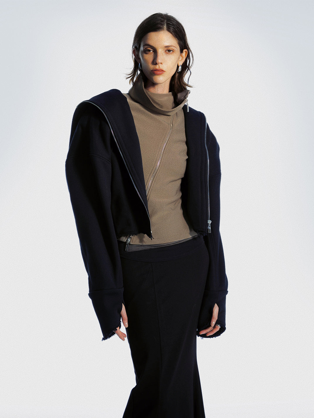 COMMONCE.NET | "Axis Fold Silhouette No. 1" Asymmetrical Zipper Jacket - PSYLOS 1, COMMONCE.NET | "Axis Fold Silhouette No. 1" Asymmetrical Zipper Jacket, Women's Wear, COMMONCE.NET•JAPAN, PSYLOS 1