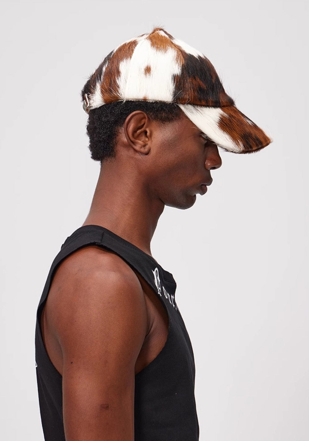 Fourth3ex丨Tri-Color Pony Hair Cow Print Cap - PSYLOS 1, Fourth3ex丨Tri-Color Pony Hair Cow Print Cap, cap, Fourth3ex, PSYLOS 1